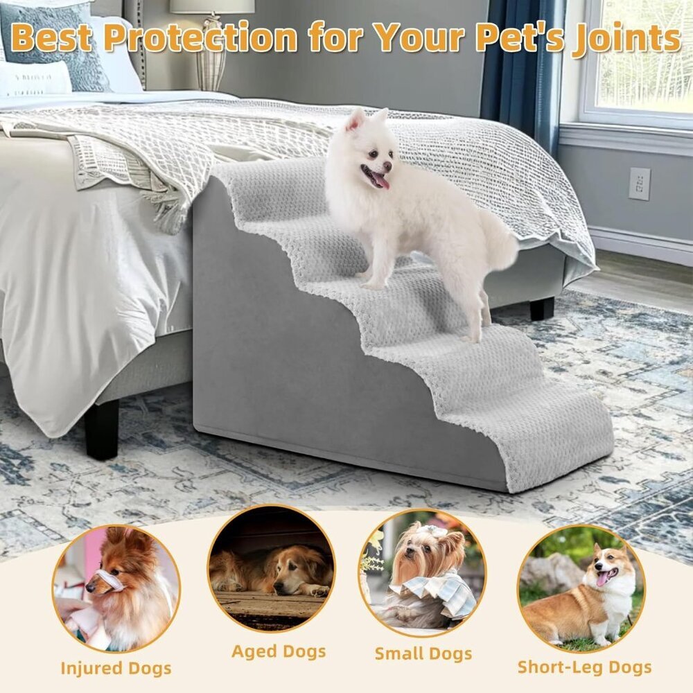Dog Stairs Ramp, Curved 5-Step